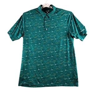 Bogey Boys Mens XL Green Augusta National Golf Graphic Performance Polo Shirt